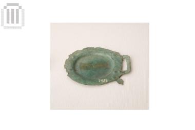 Bronze  votive miniature tray.