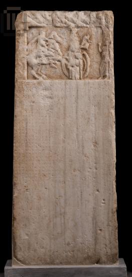 Naiskos stele with document relief.