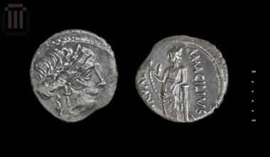 Denarious Mn. Acilius III VIR