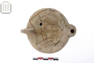 Single nozzled terracotta lamp