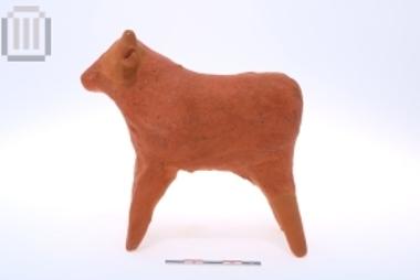 Clay ox figurine