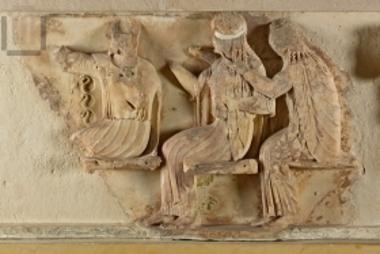 Sculpted decoration from the east frieze of the Threasury of the Siphnians