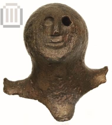 Bronze two-faced head handle