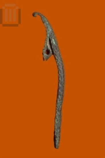 Leg of a bronze tripod