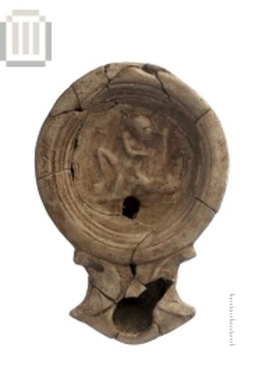 Πήλινος ερυθροβαφής λύχνος από τη Μαζαρακιά