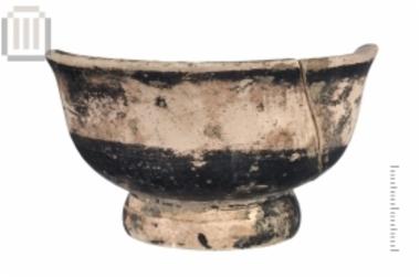 Part of a small clay black glazed hellenistic bowl from Agora