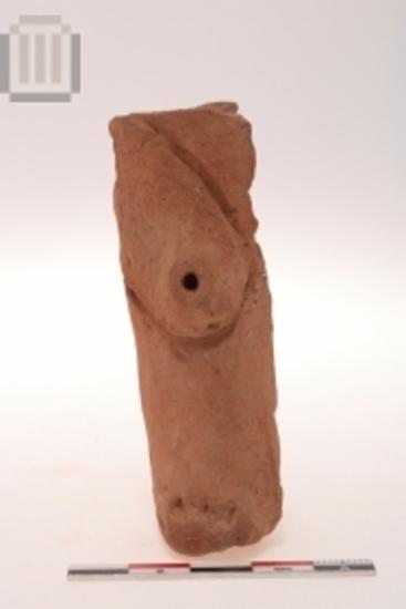 Part of clay female figurine