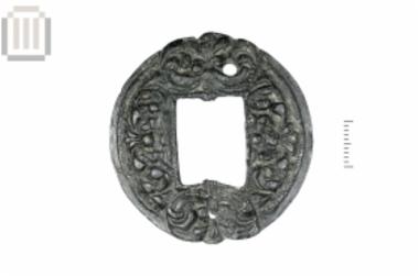 Bronze shield-shaped buckle from Doliani