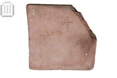 Slab fragment with relief cross and orans figure