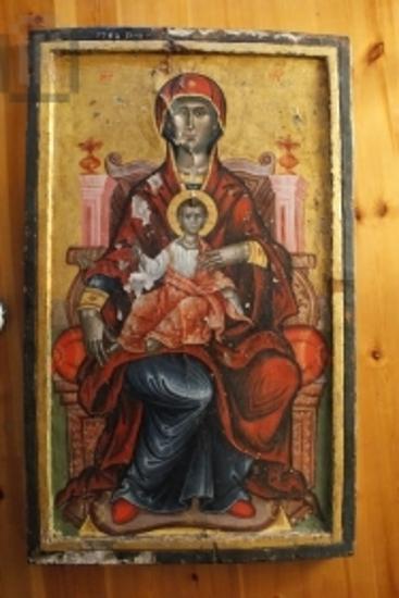 Virgin Mary enthroned Brephokratousa