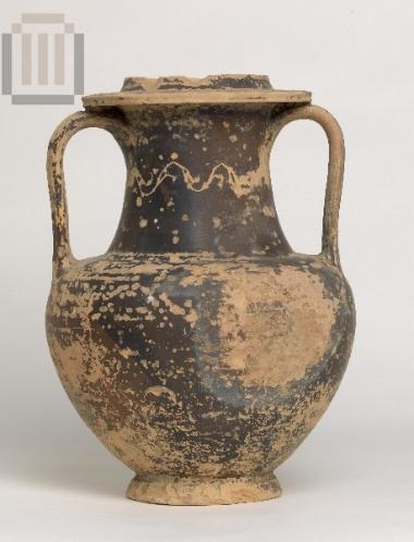 Black-glazed amphora