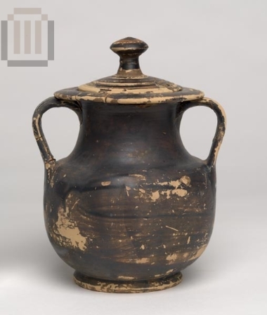 Πήλινος κρατηρίσκος με πώμα