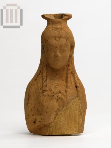 Part of plastic vase in the form of a daughter