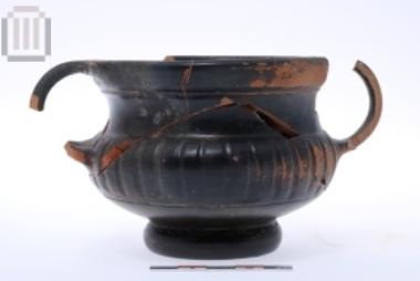 Black glazed kantharos