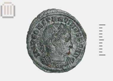 Χάλκινο νόμισμα Κωνσταντίνου Α΄από το Ζερβοχώρι