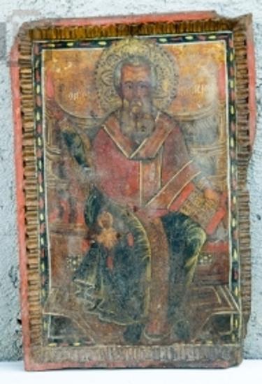 Ο άγιος Αθανάσιος ένθρονος