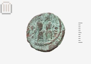 Bronze half follis (twenty-nummi) from Doliani