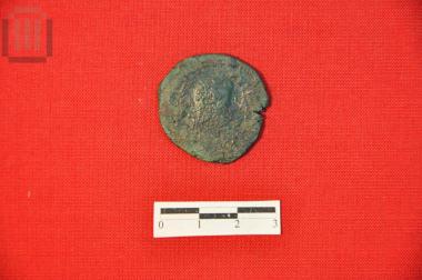 Bronze coin of Justin I from Ladochori