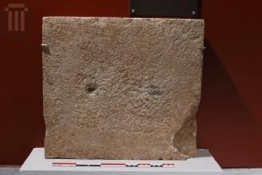 Inscribed plinth of burial monument