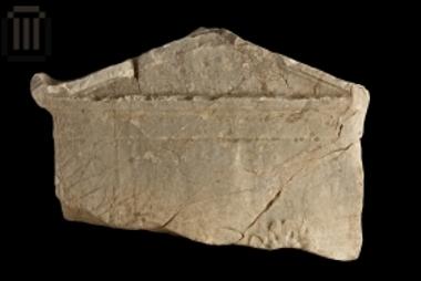 Stele with a pedimental crowning