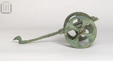 Bronze two-wheeled carriage