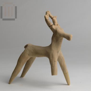Clay deer figurine