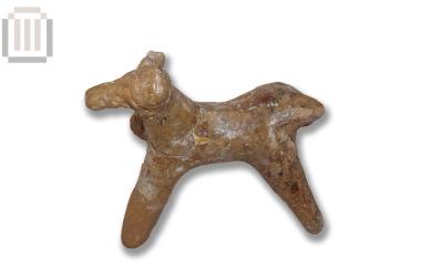 Clay dog figurine