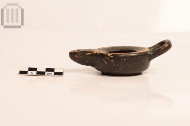 Black-glazed lamp