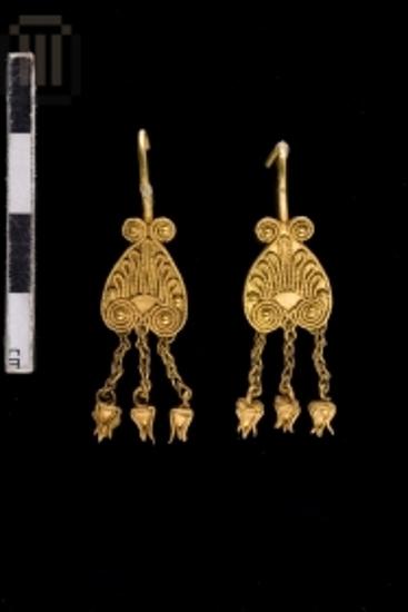 Pair of gold earrings