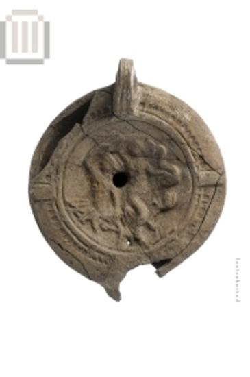 Clay unpainted lamp from Ladochori