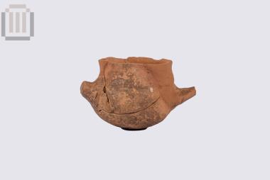 Πήλινος, χειροποίητος κανθαρίσκος από το Στερνάρι Ζερβοχωρίου