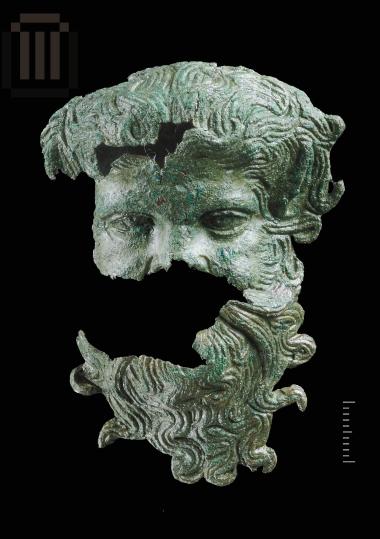 Bronze Satyr mask from Dymokastro