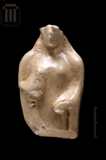 Part of a clay female figurine from Neochori
