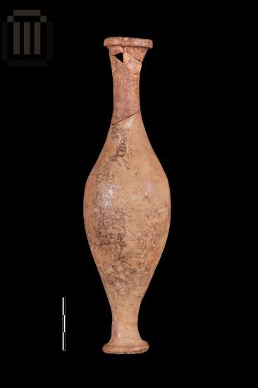 Clay fusiform unguentarium from the Kalamas River Dam