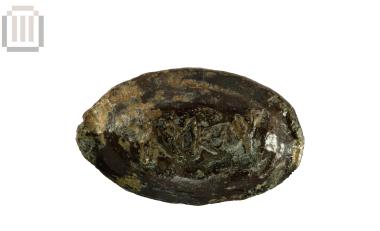 Lead sling bullet with inscription from Pyrgos Ragiou