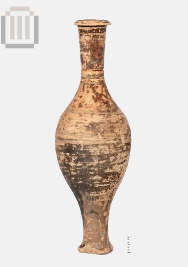 Πήλινο μελαμβαφές ατρακτόσχημο μυροδοχείο από την Ελέα