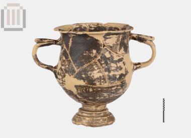 Πήλινος μελαμβαφής κάνθαρος από την Ελέα