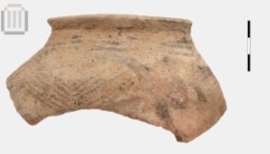 Clay vase rim fragment from Prodromi