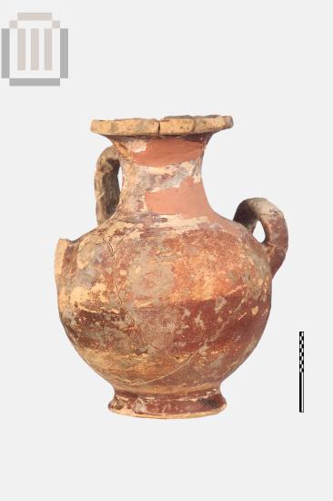 Πήλινη ερυθροβαφής μικρογραφική υδρίσκη από το Φράγμα Καλαμά