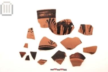 Part of black figured skyphos