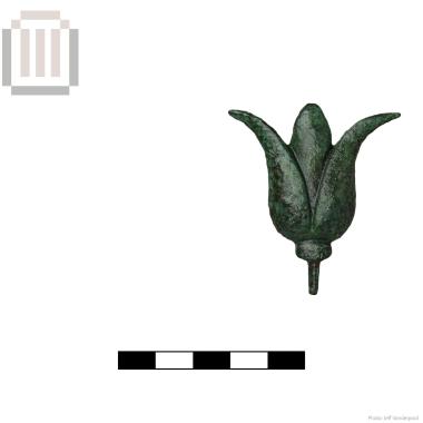 Bronze decorative implement in the form of lotus bud, from Mastilitsa