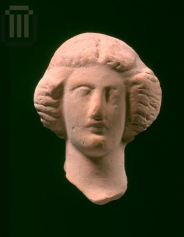 Head of clay female figurine from Kyra Panagia