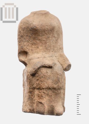 Clay seated female figurine from Kyra Panagia