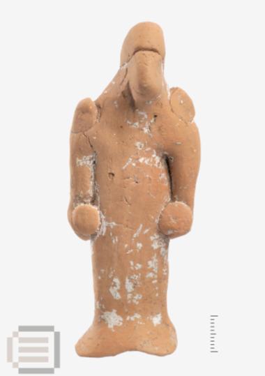 Bird stylised shape clay-figurine