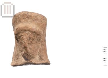 Head of a clay female figurine from Kyra Panagia