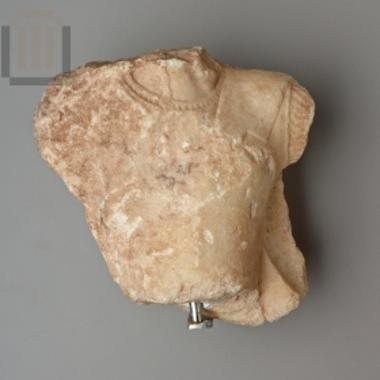 Uper torso from marble statue of warrior