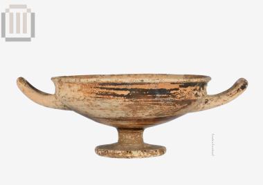 Clay black-glazed Attic kylix from Mastilitsa