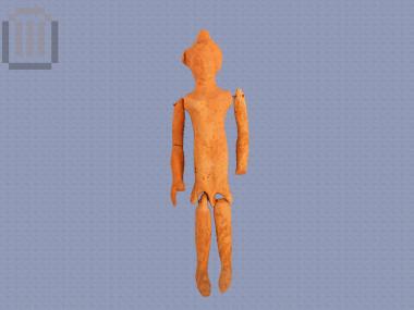 Clay figurine with articulated limbs-doll