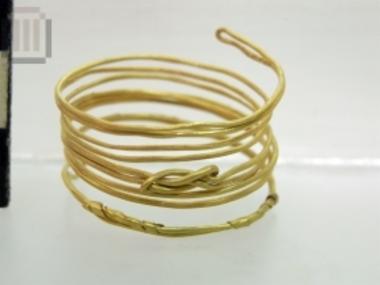 Gold spiral hair ring