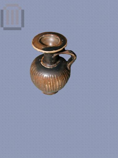 Black-glazed lekythos from Peta of Arta